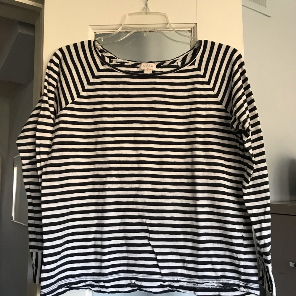 J. Crew Black and White Stripe Longsleeve